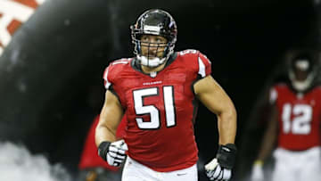 Aug 11, 2016; Atlanta, GA, USA; Atlanta Falcons center Alex Mack (51) is introduced before a game against the Washington Redskins at the Georgia Dome. Mandatory Credit: Brett Davis-USA TODAY Sports