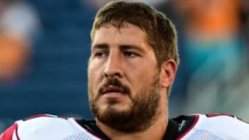 Aug 25, 2016; Orlando, FL, USA; Atlanta Falcons center Alex Mack (51) prior to a game against the Miami Dolphins at Camping World Stadium. Mandatory Credit: Steve Mitchell-USA TODAY Sports