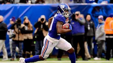 EAST RUTHERFORD, NEW JERSEY - DECEMBER 30: Corey Coleman #19 of the New York Giants returns a kickoff against the Dallas Cowboys at MetLife Stadium on December 30, 2018 in East Rutherford, New Jersey. (Photo by Steven Ryan/Getty Images)