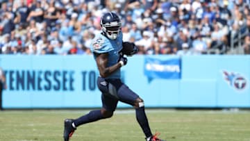 NASHVILLE, TENNESSEE - SEPTEMBER 26: Julio Jones #2 of the Tennessee Titans against the Indianapolis Colts at Nissan Stadium on September 26, 2021 in Nashville, Tennessee. (Photo by Andy Lyons/Getty Images)