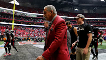 ATLANTA, GEORGIA - OCTOBER 03: Owner Arthur Blank of the Atlanta Falcons walks off the field after the game between the Washington Football Team and the Atlanta Falcons at Mercedes-Benz Stadium on October 03, 2021 in Atlanta, Georgia. (Photo by Kevin C. Cox/Getty Images)