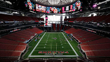ATLANTA, GA - AUGUST 15: A general view inside Mercedes-Benz Stadium during a walkthrough tour on August 15, 2017 in Atlanta, Georgia. (Photo by Kevin C. Cox/Getty Images)