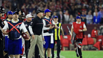 HOUSTON, TX - FEBRUARY 05: Head coach Dan Quinn of the Atlanta Falcons watches from the sideline in the fourth quarter during Super Bowl 51 at NRG Stadium on February 5, 2017 in Houston, Texas. (Photo by Mike Ehrmann/Getty Images)