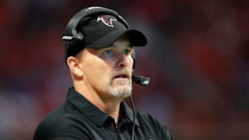 ATLANTA, GA - OCTOBER 01: Head coach Dan Quinn of the Atlanta Falcons during the second half against the Buffalo Bills at Mercedes-Benz Stadium on October 1, 2017 in Atlanta, Georgia. (Photo by Kevin C. Cox/Getty Images)