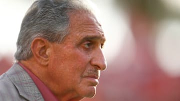 TAMPA, FLORIDA - DECEMBER 29: Atlanta Falcons owner and CEO Arthur Blank looks on during the second half between the Tampa Bay Buccaneers and the Atlanta Falcons at Raymond James Stadium on December 29, 2019 in Tampa, Florida. (Photo by Michael Reaves/Getty Images)