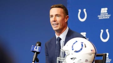 New Indianapolis Colts QB Matt Ryan takes questions during a press conference on Tuesday, March 22, 2022, at the Indiana Farm Bureau Football Center in Indianapolis.Finals 3