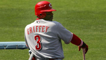 LOS ANGELES - MAY 13: Ken Griffey Jr. #3 of the Cincinnati Reds (Photo by Stephen Dunn/Getty Images)