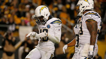 PITTSBURGH, PA - DECEMBER 02: Keenan Allen #13 of the Los Angeles Chargers reacts after a 10 yard touchdown reception in the third quarter during the game against the Pittsburgh Steelers at Heinz Field on December 2, 2018 in Pittsburgh, Pennsylvania. (Photo by Justin K. Aller/Getty Images)