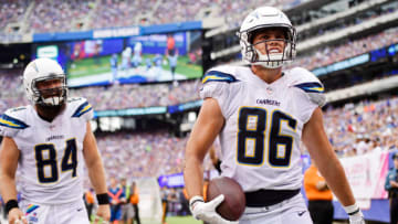 EAST RUTHERFORD, NJ - OCTOBER 08: Hunter Henry