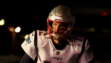 EAST RUTHERFORD, NEW JERSEY - OCTOBER 21: Tom Brady #12 of the New England Patriots heads out of the tunnel before the game against the New York Jets at MetLife Stadium on October 21, 2019 in East Rutherford, New Jersey. (Photo by Al Bello/Getty Images)