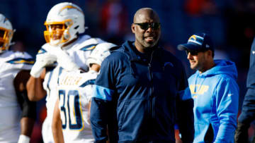DENVER, CO - DECEMBER 1: Head coach Anthony Lynn of the Los Angeles Chargers walks on the field before a game against the Denver Broncos at Empower Field at Mile High on December 1, 2019 in Denver, Colorado. (Photo by Justin Edmonds/Getty Images)