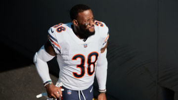 JACKSONVILLE, FLORIDA - DECEMBER 27: Tashaun Gipson Sr. #38 of the Chicago Bears enters the field for the second half of a game against the Jacksonville Jaguars at TIAA Bank Field on December 27, 2020 in Jacksonville, Florida. (Photo by James Gilbert/Getty Images)