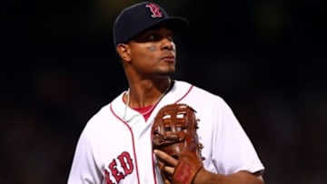 Sep 24, 2015; Boston, MA, USA; Boston Red Sox shortstop Xander Bogaerts (2) comes off the field during the fourth inning of a gfame against the Tampa Bay Rays at Fenway Park. Mandatory Credit: Mark L. Baer-USA TODAY Sports
