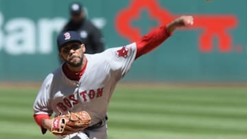 Apr 5, 2016; Cleveland, OH, USA; Boston Red Sox starting pitcher David Price (24) throws a pitch during the first inning against the Cleveland Indians at Progressive Field. Mandatory Credit: Ken Blaze-USA TODAY Sports