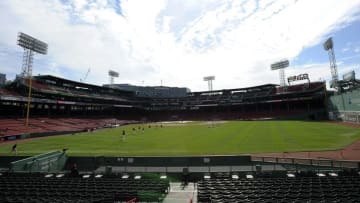 May 10, 2016; Boston, MA, USA; The Boston Red Sox warm up prior to a game against the Oakland Athletics at Fenway Park. Mandatory Credit: Bob DeChiara-USA TODAY Sports