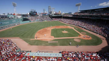 Jul 27, 2016; Boston, MA, USA; A general view of Fenway Park during the fifth inning of the game between the Detroit Tigers and the Boston Red Sox at Fenway Park. Mandatory Credit: Greg M. Cooper-USA TODAY Sports