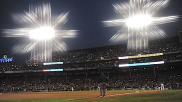 Oct 2, 2016; Boston, MA, USA; (EDITORS NOTE: a star filter used in the creation of this image) Boston Red Sox designated hitter David Ortiz (34) bats during the ninth inning against the Toronto Blue Jays at Fenway Park. Mandatory Credit: Bob DeChiara-USA TODAY Sports