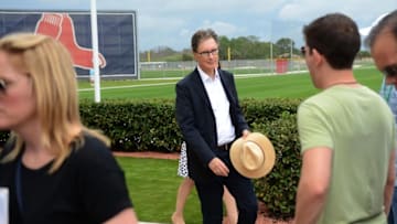 Feb 24, 2016; Lee County, FL, USA; Red Sox owner John W. Henry prepares to meet with members of the media at Jet Blue Park. Mandatory Credit: Jonathan Dyer-USA TODAY Sports