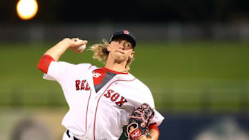 Nov 5, 2016; Surprise, AZ, USA; West pitcher Michael Kopech of the Boston Red Sox during the Arizona Fall League Fall Stars game at Surprise Stadium. Mandatory Credit: Mark J. Rebilas-USA TODAY Sports