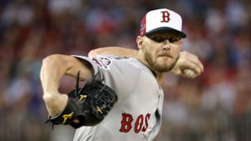 WASHINGTON, DC - JULY 17: Chris Sale #41 of the Boston Red Sox and the American League pitches in the first inning during the 89th MLB All-Star Game, presented by Mastercard at Nationals Park on July 17, 2018 in Washington, DC. (Photo by Patrick Smith/Getty Images)