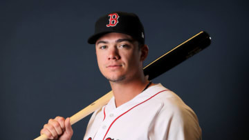 FORT MYERS, FLORIDA - FEBRUARY 19: Bobby Dalbec #83 of the Boston Red Sox poses for a portrait during Boston Red Sox Photo Day at JetBlue Park at Fenway South on February 19, 2019 in Fort Myers, Florida. (Photo by Elsa/Getty Images)