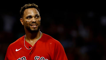 BOSTON, MA - JUNE 26: Xander Bogaerts #2 of the Boston Red Sox during the seventh inning against the New York Yankees at Fenway Park on June 26, 2021 in Boston, Massachusetts. (Photo By Winslow Townson/Getty Images)