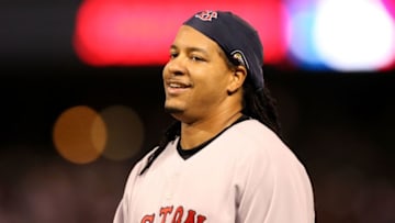 DENVER - OCTOBER 28: Manny Ramirez #24 of the Boston Red Sox reacts after hitting into a double play in the first inning of Game Four of the 2007 Major League Baseball World Series against the Colorado Rockies at Coors Field on October 28, 2007 in Denver, Colorado. (Photo by Jed Jacobsohn/Getty Images)
