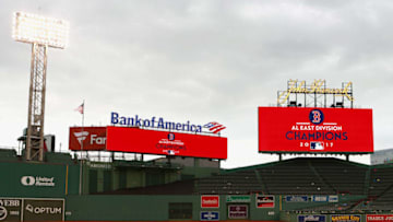 BOSTON, MA - SEPTEMBER 30: AL East Division Champions sign after the game against the Boston Red Sox and the Houston Astros at Fenway Park on September 30, 2017 in Boston, Massachusetts. (Photo by Omar Rawlings/Getty Images)