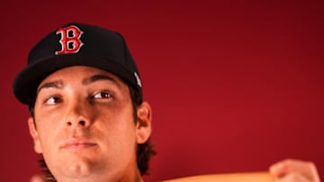FORT MYERS, FL - MARCH 16: Triston Casas #64 of the Boston Red Sox poses for a portrait on Major League Baseball photo day on March 15, 2022 at JetBlue Park at Fenway South on March 16, 2022 in Fort Myers, Florida. (Photo by Brace Hemmelgarn/Getty Images)