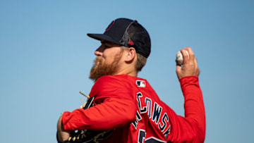 FT. MYERS, FL - MARCH 13: Josh Winckowski of the Boston Red Sox throws during a spring training team workout on March 13, 2022 at jetBlue Park at Fenway South in Fort Myers, Florida. (Photo by Billie Weiss/Boston Red Sox/Getty Images)