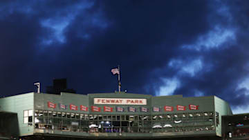 BOSTON, MA - SEPTEMBER 26: Clouds form over the grandstand before the game between the Boston Red Sox and the Baltimore Orioles at Fenway Park on September 26, 2018 in Boston, Massachusetts. (Photo by Maddie Meyer/Getty Images)