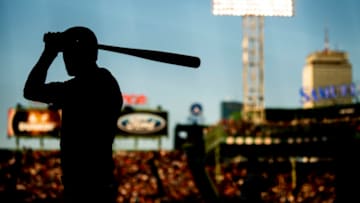 BOSTON, MA - JULY 13: Cody Bellinger #35 of the Los Angeles Dodgers looks on from on deck position during the first inning of a game against the Boston Red Sox on July 13, 2019 at Fenway Park in Boston, Massachusetts. (Photo by Billie Weiss/Boston Red Sox/Getty Images)