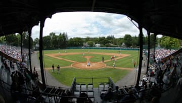 The Tri-City ValleyCats and the Oneonta Tigers square off at Doubleday Field during Baseball Hall of Fame ceremonies July 24, 2004 in Cooperstown, New York. (Photo by A. Messerschmidt/Getty Images) *** Local Caption ***