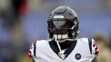 BALTIMORE, MARYLAND - NOVEMBER 17: Duke Johnson #25 of the Houston Texans warms up prior to the game against the Baltimore Ravens at M&T Bank Stadium on November 17, 2019 in Baltimore, Maryland. (Photo by Rob Carr/Getty Images)