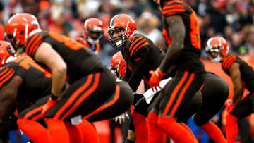 CLEVELAND, OH - DECEMBER 8: Baker Mayfield #6 of the Cleveland Browns lines up for a play during the game against the Cincinnati Bengals at FirstEnergy Stadium on December 8, 2019 in Cleveland, Ohio. Cleveland defeated Cincinnati 27-19. (Photo by Kirk Irwin/Getty Images)