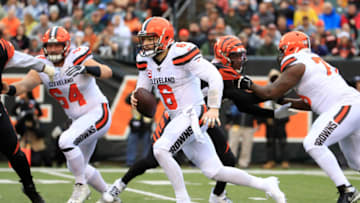 CINCINNATI, OHIO - DECEMBER 29: Baker Mayfield #6 of the Cleveland Browns runs with the ball during the game against the Cincinnati Bengals at Paul Brown Stadium on December 29, 2019 in Cincinnati, Ohio. (Photo by Andy Lyons/Getty Images)