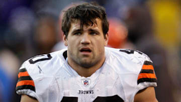 BALTIMORE, MD - DECEMBER 24: Peyton Hillis #40 of the Cleveland Browns looks on from the sidelines during the closing moments of the Browns 20-14 loss to the Baltimore Ravens at M&T Bank Stadium on December 24, 2011 in Baltimore, Maryland. (Photo by Rob Carr/Getty Images)