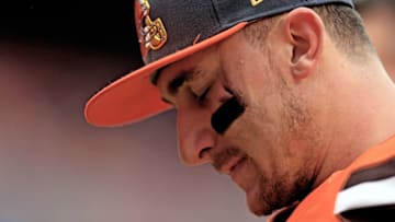 CLEVELAND, OH - DECEMBER 13: Quarterback Johnny Manziel #2 of the Cleveland Browns walks off the field during the end of the second quarter against the San Francisco 49ers at FirstEnergy Stadium on December 13, 2015 in Cleveland, Ohio. (Photo by Andrew Weber/Getty Images)