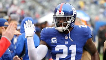 EAST RUTHERFORD, NJ - SEPTEMBER 09: Landon Collins #21 of the New York Giants runs off the field after warm ups before the game against the Jacksonville Jaguars at MetLife Stadium on September 9, 2018 in East Rutherford, New Jersey. (Photo by Mike Lawrie/Getty Images)