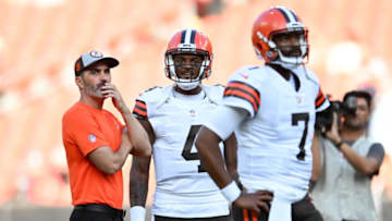 Browns, Deshaun Watson, Jacoby Brissett. (Photo by Nick Cammett/Diamond Images via Getty Images)
