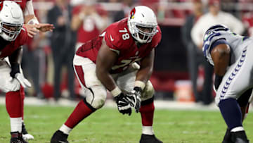GLENDALE, AZ - OCTOBER 23: Offensive guard Earl Watford #78 of the Arizona Cardinals in action during the NFL game against the Seattle Seahawks at the University of Phoenix Stadium on October 23, 2016 in Glendale, Arizona. The Cardinals and Seahawks tied 6-6. (Photo by Christian Petersen/Getty Images)