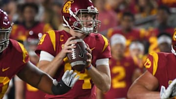 LOS ANGELES, CA - NOVEMBER 04: Quarterback Sam Darnold (Photo by Jayne Kamin-Oncea/Getty Images)
