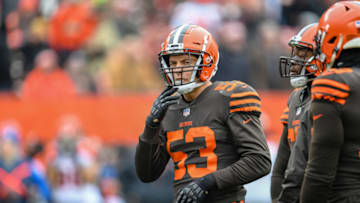 CLEVELAND, OH - DECEMBER 23: Middle linebacker Joe Schobert #53 of the Cleveland Browns during the first half against the Cleveland Browns at FirstEnergy Stadium on December 23, 2018 in Cleveland, Ohio. (Photo by Jason Miller/Getty Images)