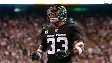 EAST RUTHERFORD, NEW JERSEY - SEPTEMBER 16: (NEW YORK DAILIES OUT) Jamal Adams #33 of the New York Jets in action against the Cleveland Browns at MetLife Stadium on September 16, 2019 in East Rutherford, New Jersey. The Browns defeated the Jets 23-3. (Photo by Jim McIsaac/Getty Images)