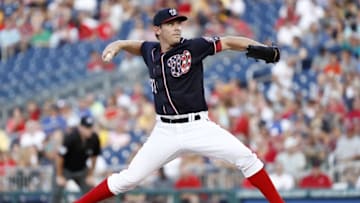 Jul 15, 2016; Washington, DC, USA; Washington Nationals starting pitcher Stephen Strasburg (37) pitches against the Pittsburgh Pirates in the second inning at Nationals Park. Mandatory Credit: Geoff Burke-USA TODAY Sports