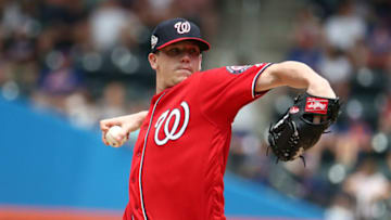 NEW YORK, NY - JULY 15: Jeremy Hellickson #58 of the Washington Nationals pitches against the New York Mets during their game at Citi Field on July 15, 2018 in New York City. (Photo by Al Bello/Getty Images)