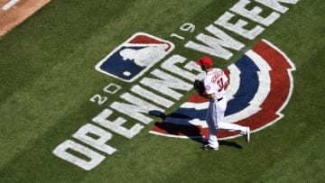 WASHINGTON, DC - MARCH 28: Max Scherzer #31 of the Washington Nationals takes the field before the start of the first inning against the New York Mets on Opening Day at Nationals Park on March 28, 2019 in Washington, DC. (Photo by Patrick McDermott/Getty Images)