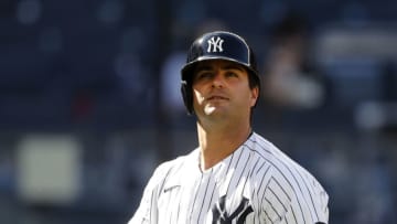 Mike Ford #36 of the New York Yankees in action against the Toronto Blue Jays at Yankee Stadium on May 27, 2021 in New York City. The Blue Jays defeated the Yankees 2-0. (Photo by Jim McIsaac/Getty Images)