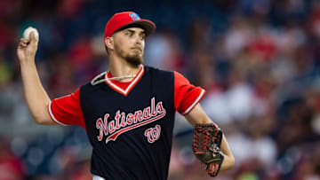 WASHINGTON, DC - AUGUST 25: Starting pitcher A.J. Cole