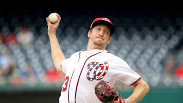 WASHINGTON, DC - MAY 23: Starting pitcher Erick Fedde #23 of the Washington Nationals throws to a San Diego Padres batter in the first inning at Nationals Park on May 23, 2018 in Washington, DC. (Photo by Rob Carr/Getty Images)